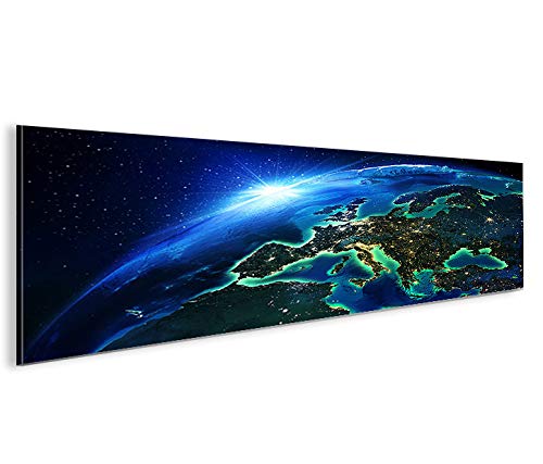 islandburner Bild Bilder auf Leinwand Die Welt bei Nacht Panorama XXL Poster Leinwandbild Wandbild D