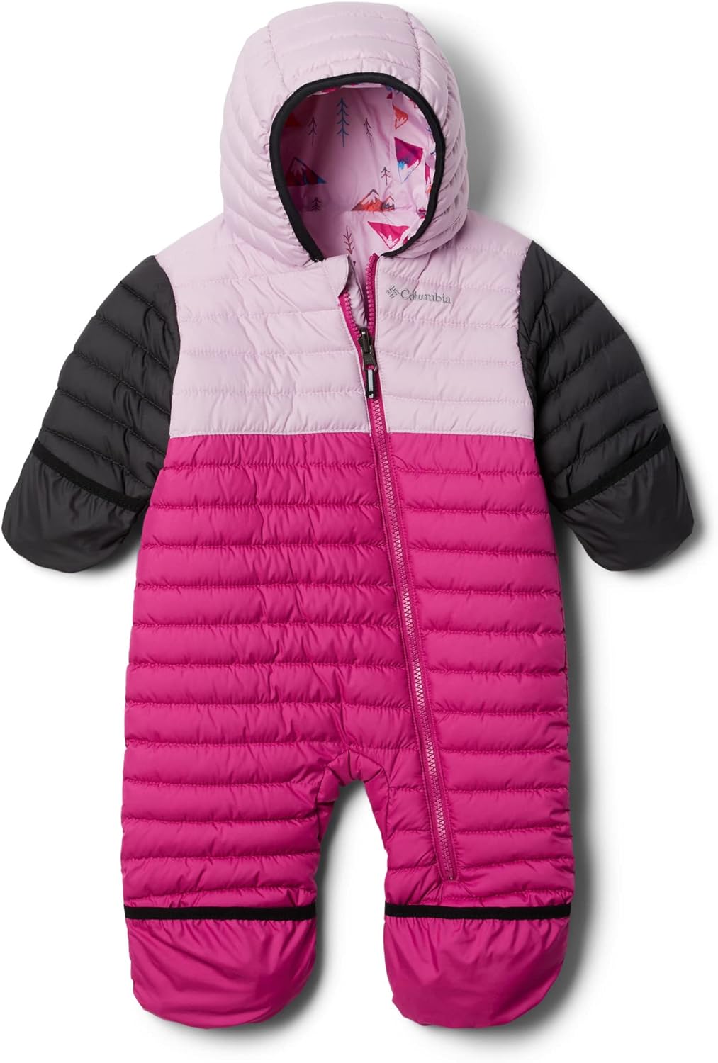 Columbia Unisex Kinder Powder Lite Reversible Bunting Schneeanzug 6/12 Wild Fuchsia, Aura, Shark, 6/