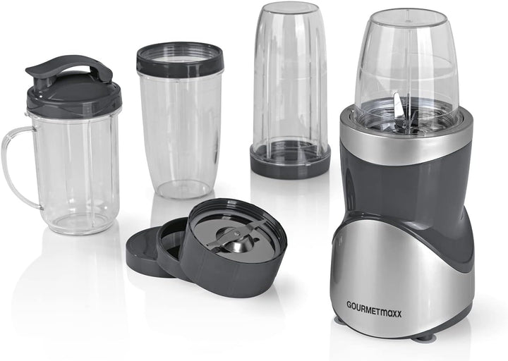 GOURMETmaxx Smoothie Maker 12-tlg | Mixen, Rühren, Zerkleinern, Mahlen, Hacken, Schlagen, Pürieren |