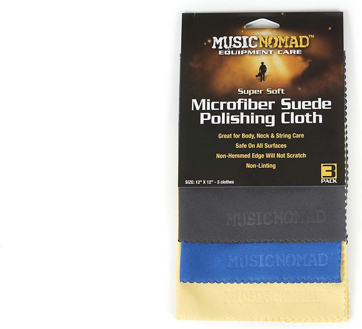 MusicNomad MN203 Microfiber Polishing Cloth - 3 Pack