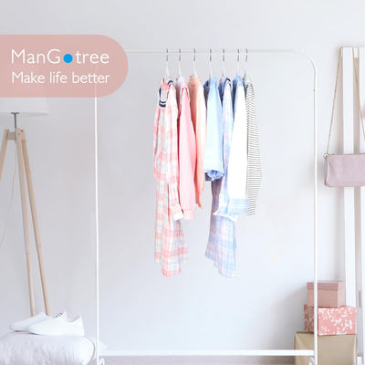 ManGotree 35cm Kinder Samt Kleiderbügel, Ultradünne Kinderkleiderbügel mit 360° Drehbarem Haken, rut