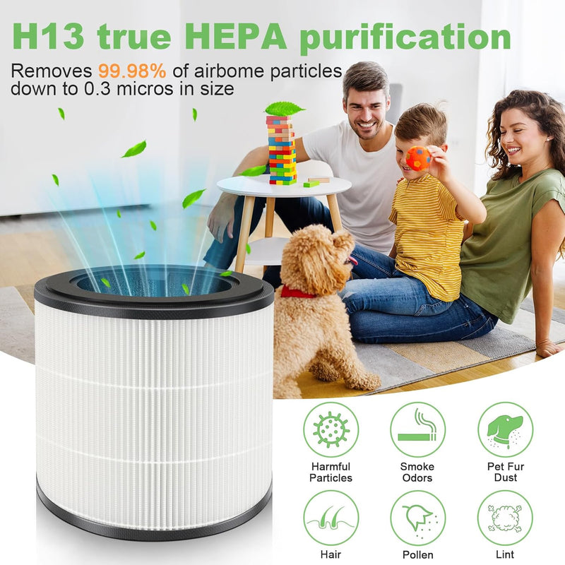 Riwer 2 Stück HEPA-Ersatzfilter Kompatibel mit Philips 800 Series Luftreiniger - AC0830/10 AC0820/30