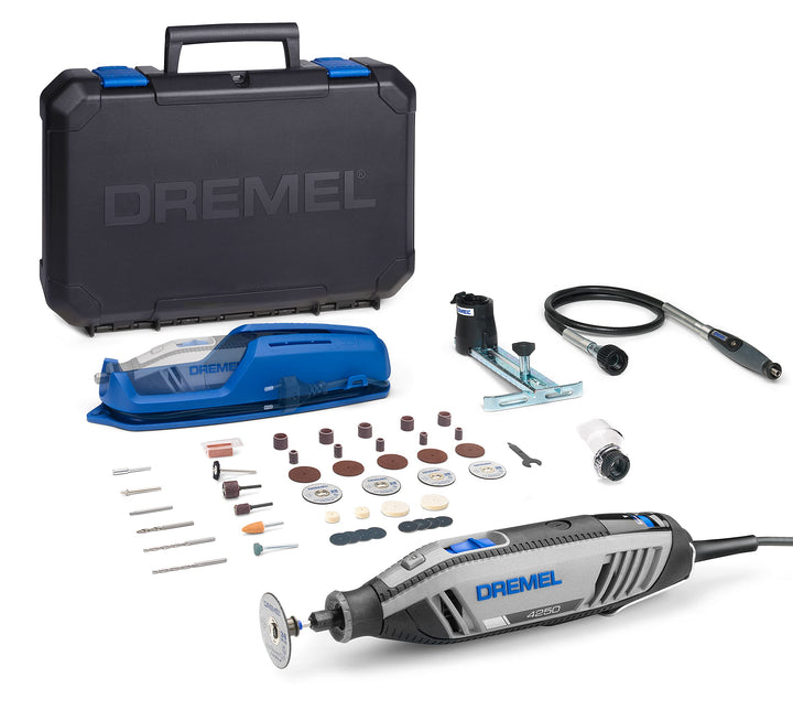 Dremel 4250 Drehwerkzeug 175W Multitool Kit mit 3 Aufsätzen 45 Zubehörteile 175W Motor mit elektroni