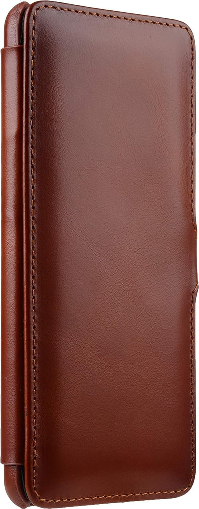 STILGUT Book Case entwickelt für OnePlus Nord Hülle aus Leder mit Clip-Verschluss, Lederhülle, Klapp