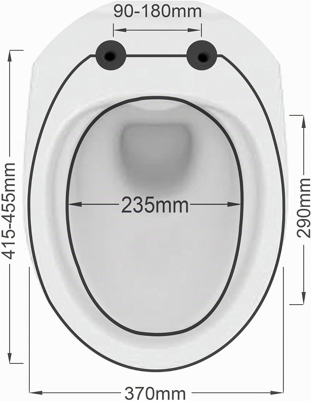 spirella Toilettendeckel oval Klodeckel mit Quick-Release-Funktion und Softclose Absenkautomatik. An
