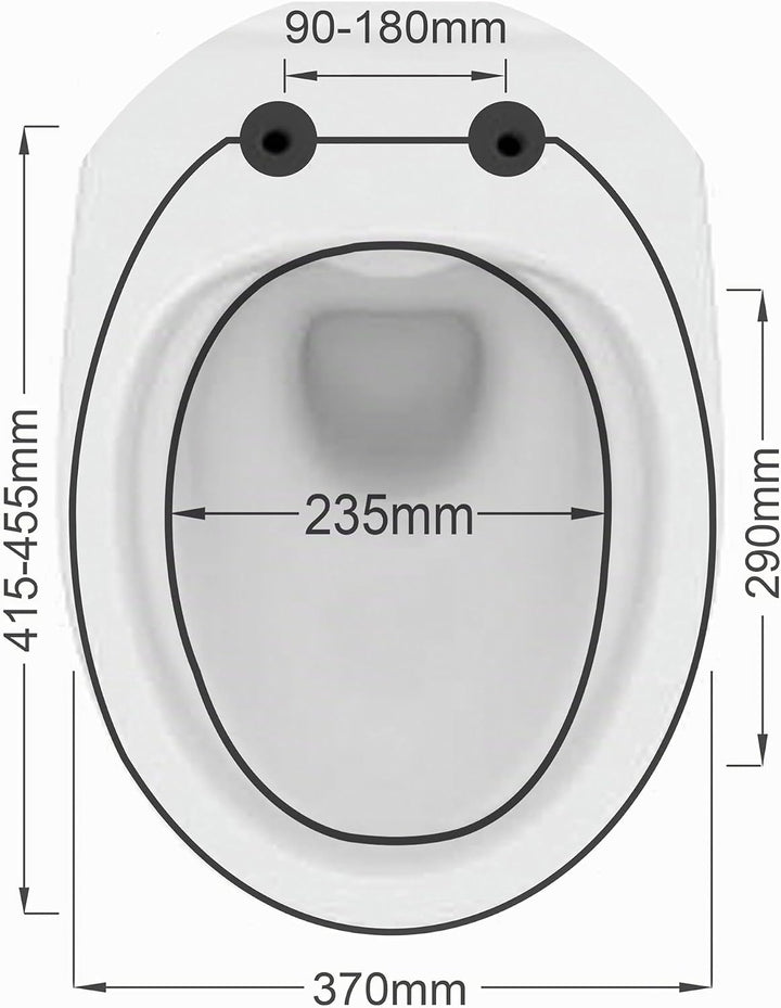 spirella Toilettendeckel oval Klodeckel mit Quick-Release-Funktion und Softclose Absenkautomatik. An