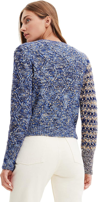 Desigual Damen Pullover Sweater M Blau, M Blau