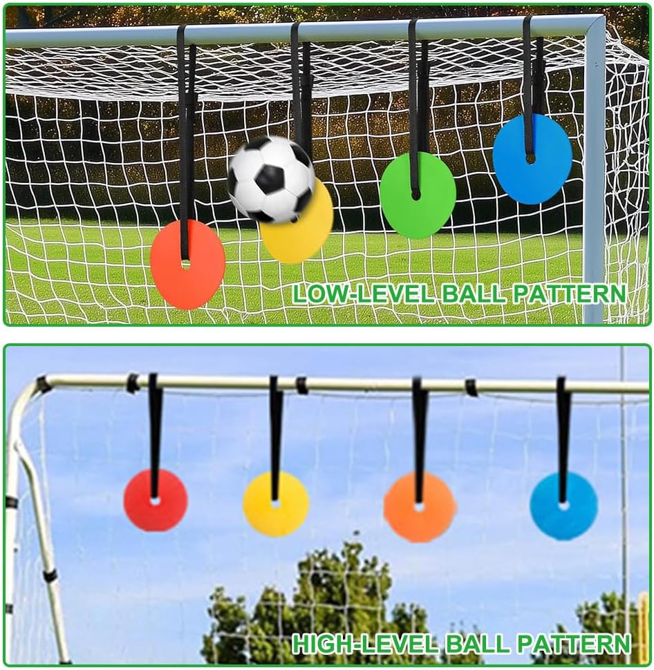 4PCS Fussballtor-Ziel, Tore Training zielnetz fussballtor, 15-cm-Scheiben zielnetz fussballtor mit v