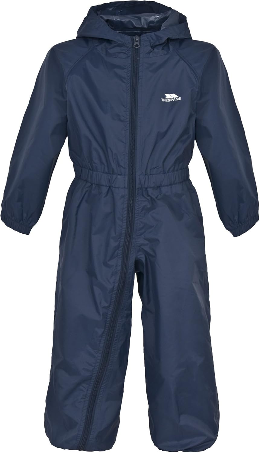 Trespass Unisex Kinder Button Regenanzug 2-3 Navy Blue, 2-3 Navy Blue