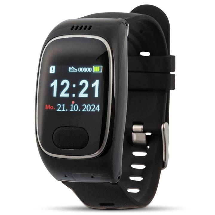 tellimed Solino PRO 4G GPS Senioren Notruf Uhr mit Telefonfunktion, SIM Slot & ohne ABO - Einfache B