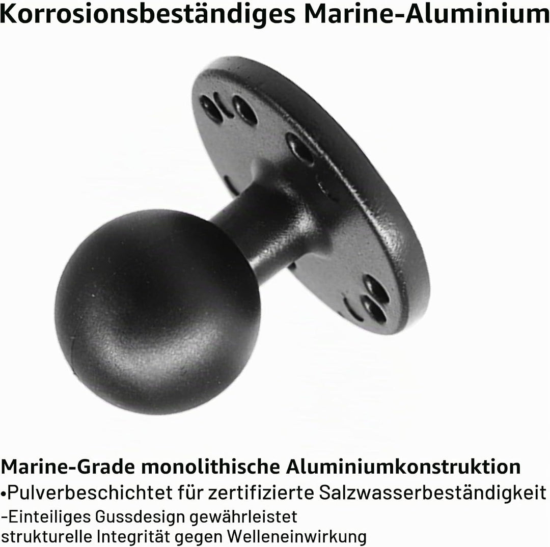 1,5 Zoll/C-Grösse / 38mm Kugelhalterung aus Aluminiumgusslegierung, AMPS-Loch-Rundplattenbasis, Komp