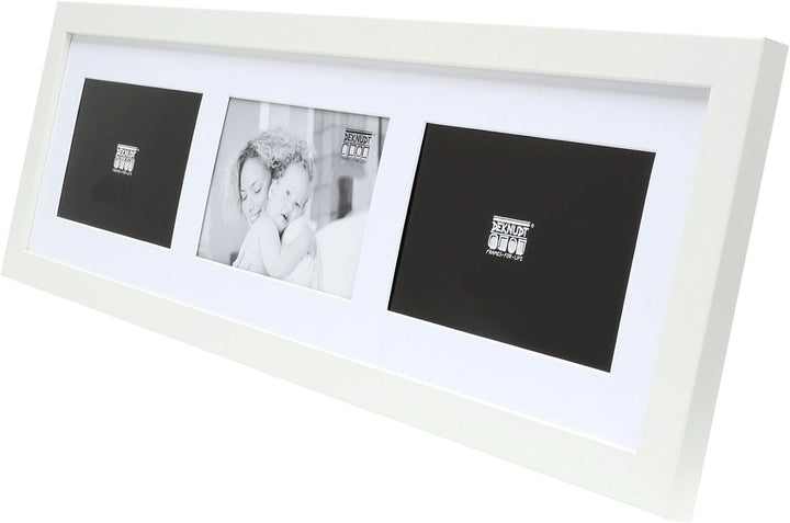 Deknudt Frames S66KC6 Bilderrahmen 10x15 Bilderrahmen Weiss, 3 Bilder horizontal Holz Fotokader 10 x