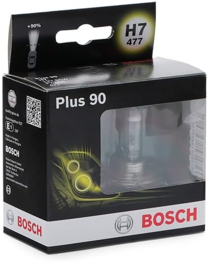 Bosch H7 Plus 90 Lampen - 12 V 55 W PX26d - 2 Stücke 2er-Pack Plus 90, 2er-Pack Plus 90