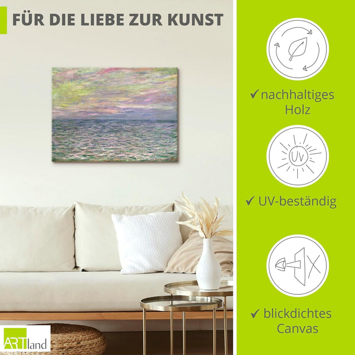 ARTland Leinwandbilder Wandbild Bild auf Leinwand 40x30 cm Wanddeko Landschaften Sonnenuntergang übe