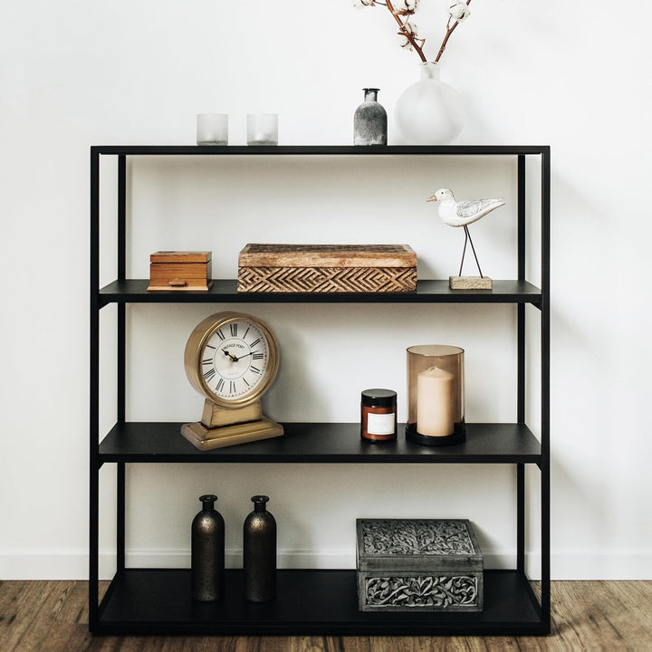 Creative Co-Op Dekorative Kaminuhr aus Metall, Gold-Finish Goldfarben, Goldfarben