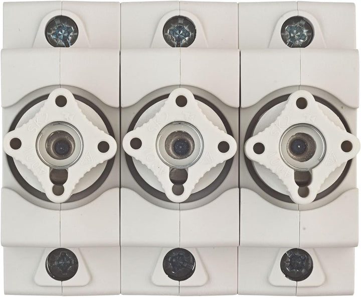 grenda-hammer® | Neozed Sicherungssockel mit Schraubkappen und 3x Schmelzsicherungen (D02-3x25 Ampèr