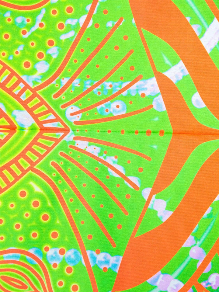 PSYWORK Schwarzlicht Stoffposter Neon | Zodiac Signs Green | 3 x 3m | UV-aktiv | fluoreszierend | Wa