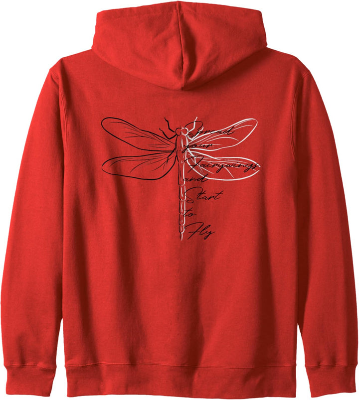 Libelle Skizze Spread Your Fairy-Wings Inspiration Kapuzenjacke