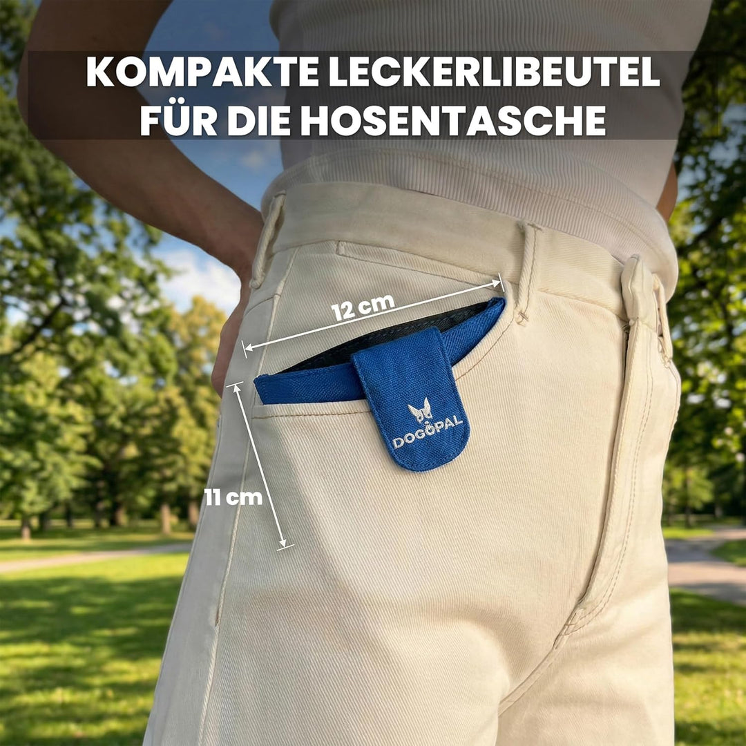 DOGOPAL Leckerlitasche für Hunde mit Magnetverschluss, kompakter Leckerlibeutel für Hundetraining, s