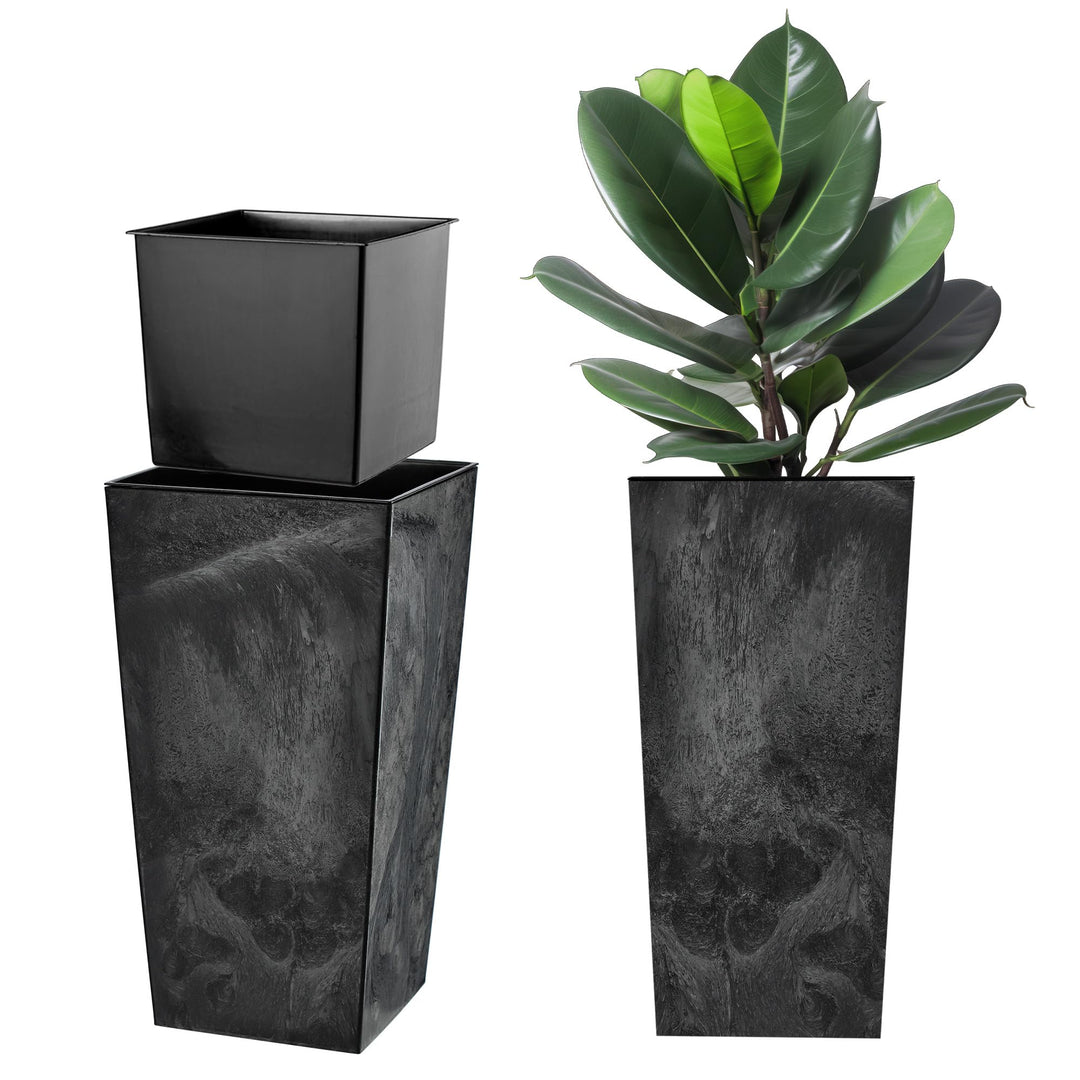 KADAX Blumentopf, Blumenkübel aus Kunststoff, Pflanzkübel für Blumen, Innen- und Aussenbereich, Gart