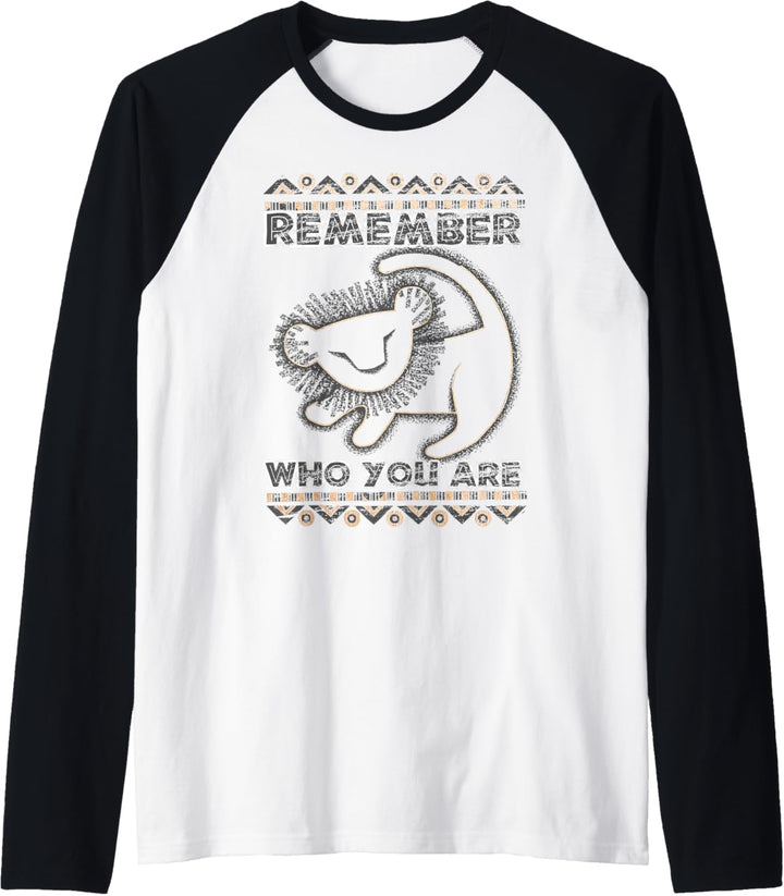 Disney Lion King Remember Who You Are Geometric Portrait Raglan