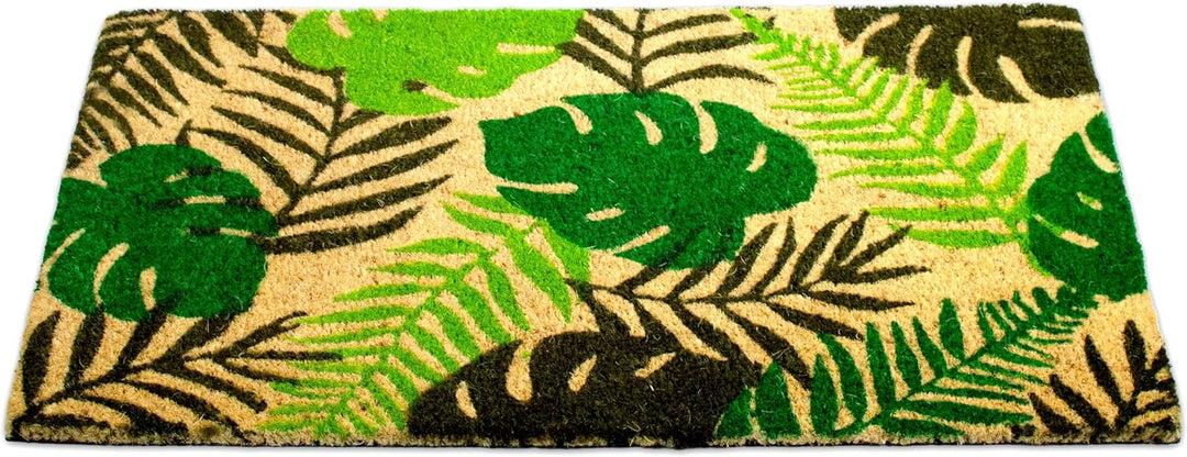 Fussmatte Kokos - Tropisch - 40x70 cm - Fussmatte Aussen und Innen - Fussmatten Haustür - Türmatte A