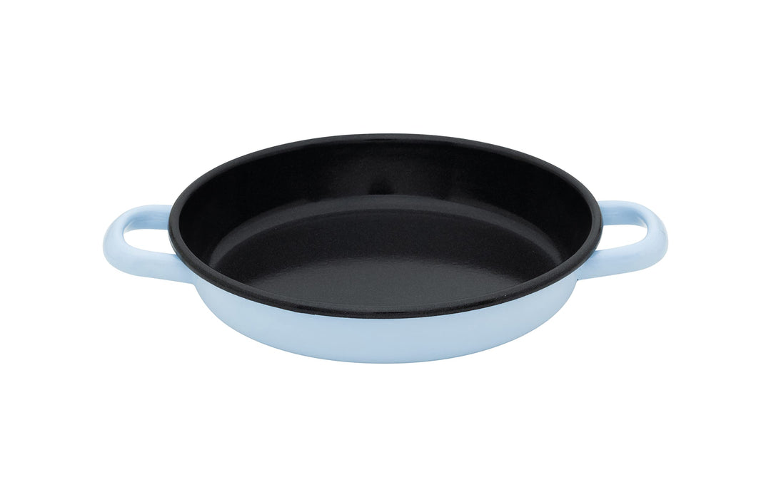 Riess, 0409-028, Eier- und Servierpfanne 22 cm, BACKEMAILLE BLAU, LBH 30,3x23,4x4cm, Gew. 0,735kg, V