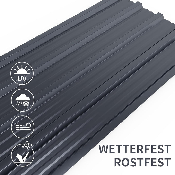 Mondeer 14er-Set Metall Trapezblech, Wellblechplatten für Dach, Dachbleche Trapezblech, Verzinkter S