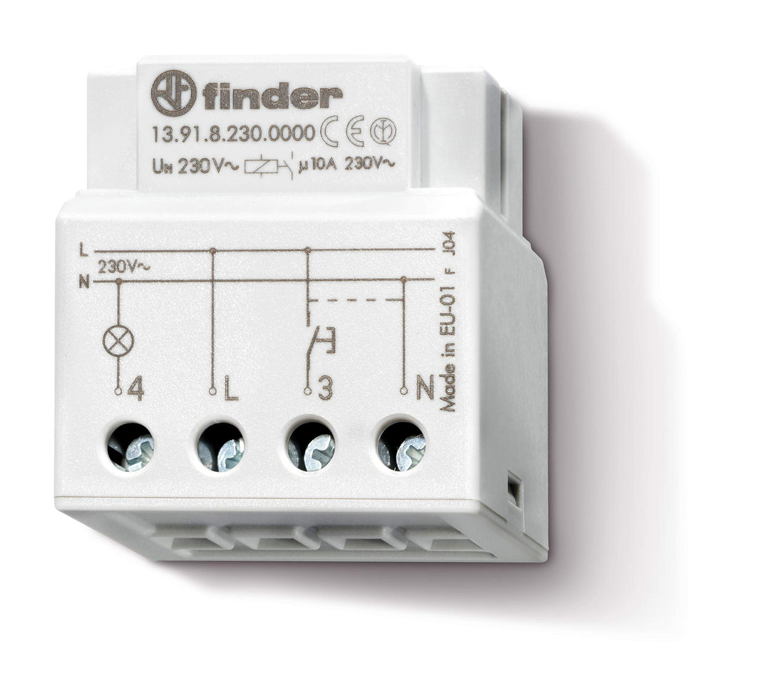 Finder 139182300000PAS Elektronischer Stromstossschalter, zur Montage in Unterputzdosen, 230 VAC, 1 
