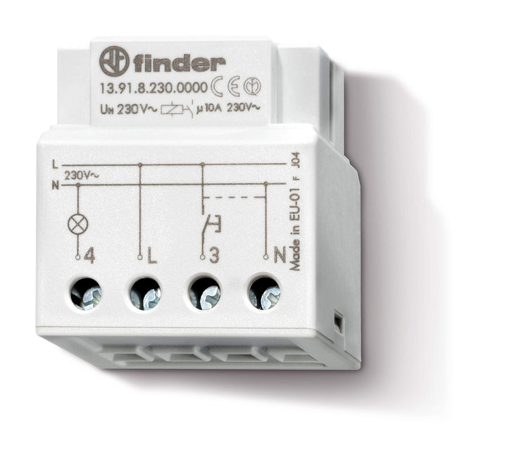 Finder 139182300000PAS Elektronischer Stromstossschalter, zur Montage in Unterputzdosen, 230 VAC, 1 