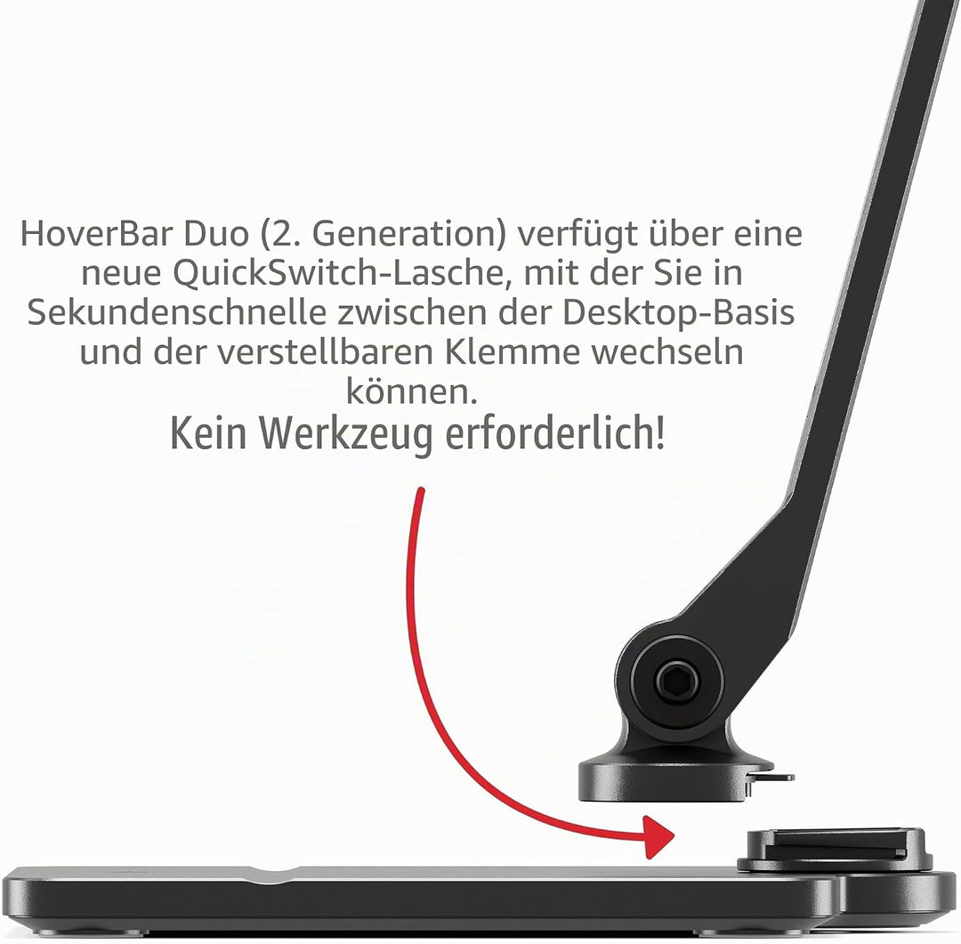 Twelve South HoverBar Duo (2nd Gen) for iPad/iPad Pro/Tablets | Adjustable Arm with New Quick-Releas