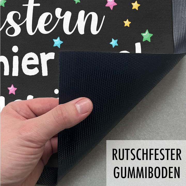Trendation - Gestern War Hier Noch Aufgeräumt Lustige Fussmatte mit Spruch Geschenk Frauen Männer