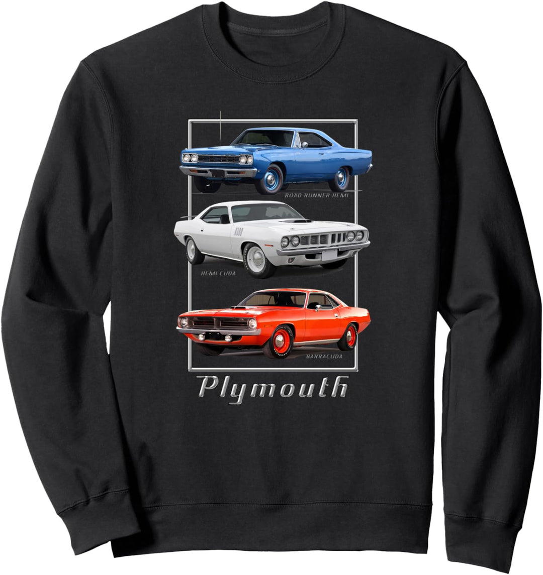 Plymouth Classic American Muscle Cars Sweatshirt