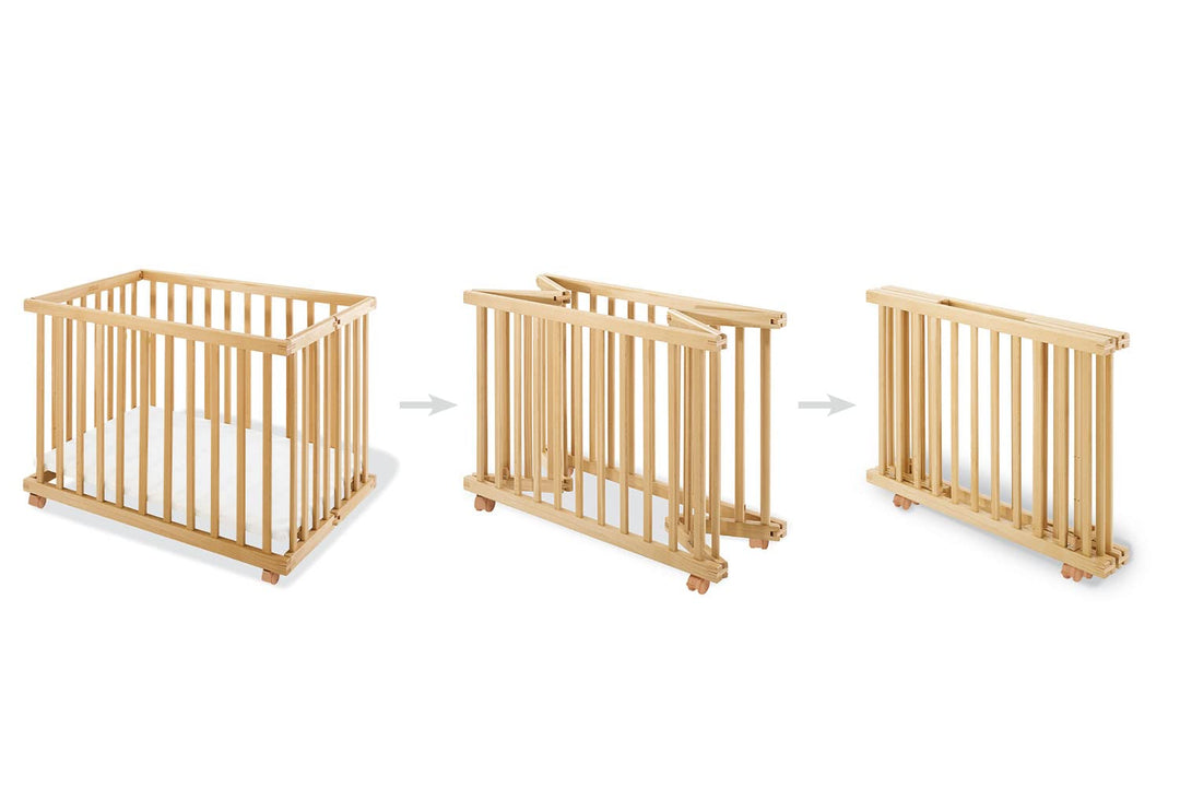 Pinolino 162354 Laufgitter - Levin - faltbar natur 1 Stück (1er Pack), natur 1 Stück (1er Pack)