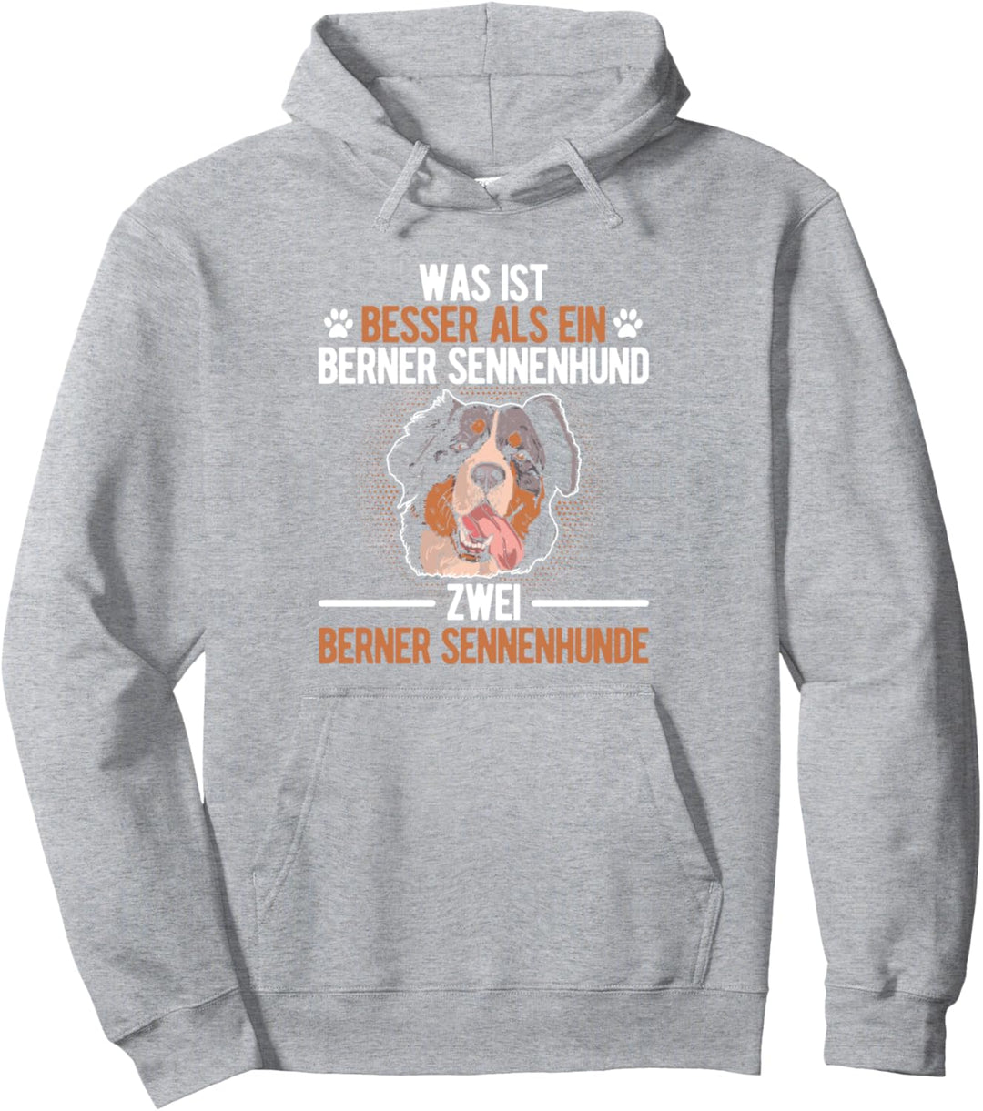 Was Ist Besser Als Ein Berner Sennenhund Zwei Hund Gassi Pullover Hoodie