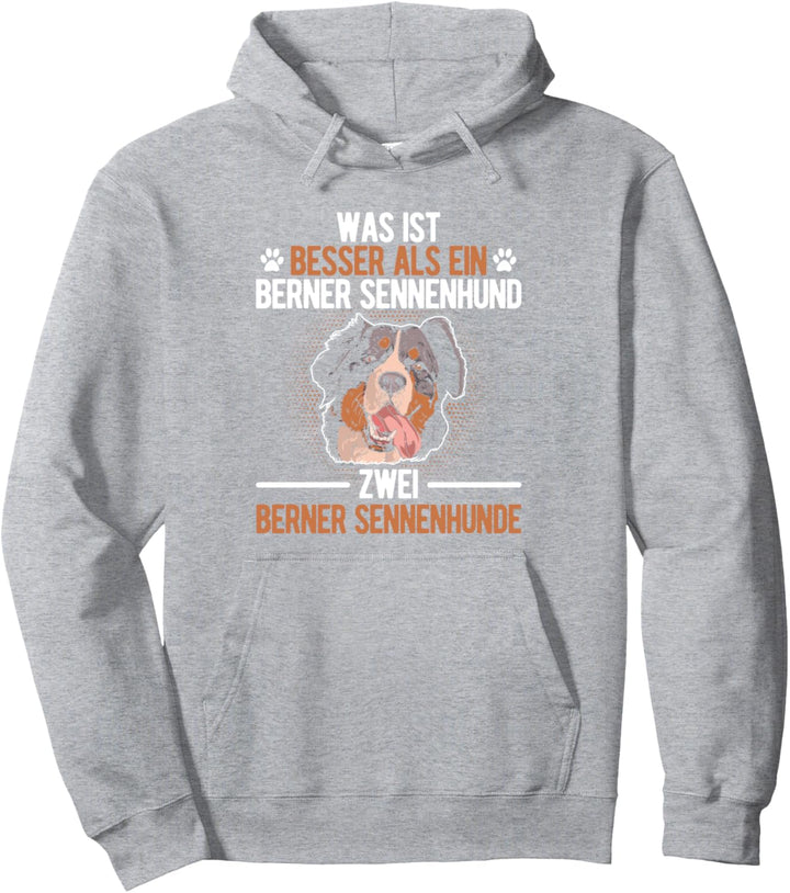 Was Ist Besser Als Ein Berner Sennenhund Zwei Hund Gassi Pullover Hoodie