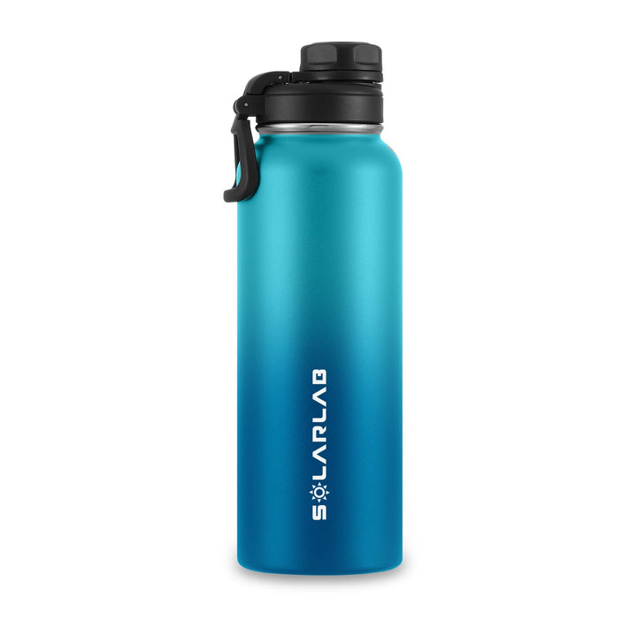 SOLARLAB Trinkflasche edelstahl - Thermoflasche Isolierflasche Thermoskanne 1l für heisse und kalte