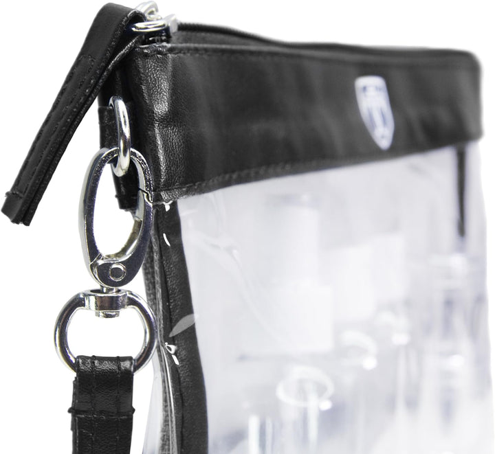TRAVANDO Kulturbeutel durchsichtig 100ml 1l Kosmetiktasche transparent Kulturtasche Flüssigkeiten Re