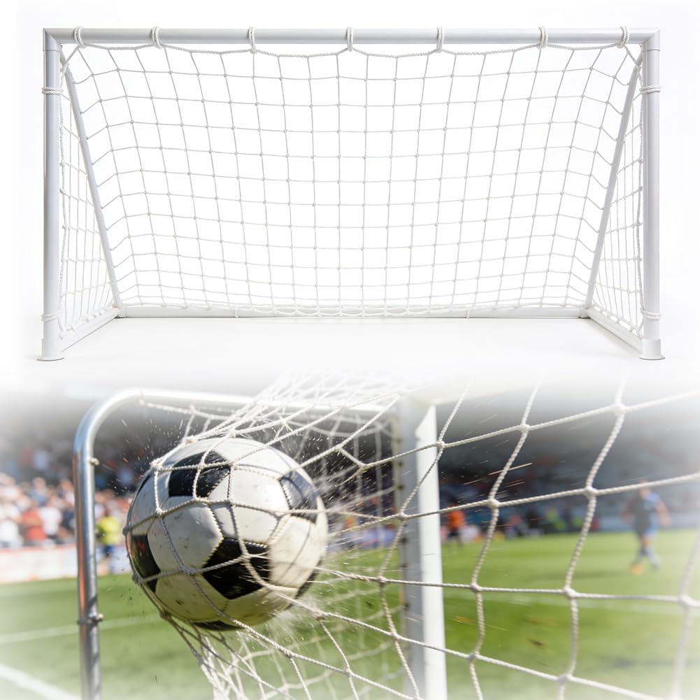 Fussballtornetz 3X 2m, Fussballnetz aus Polypropylenfaser für Fussballtor Fussballtraining Sport Mat