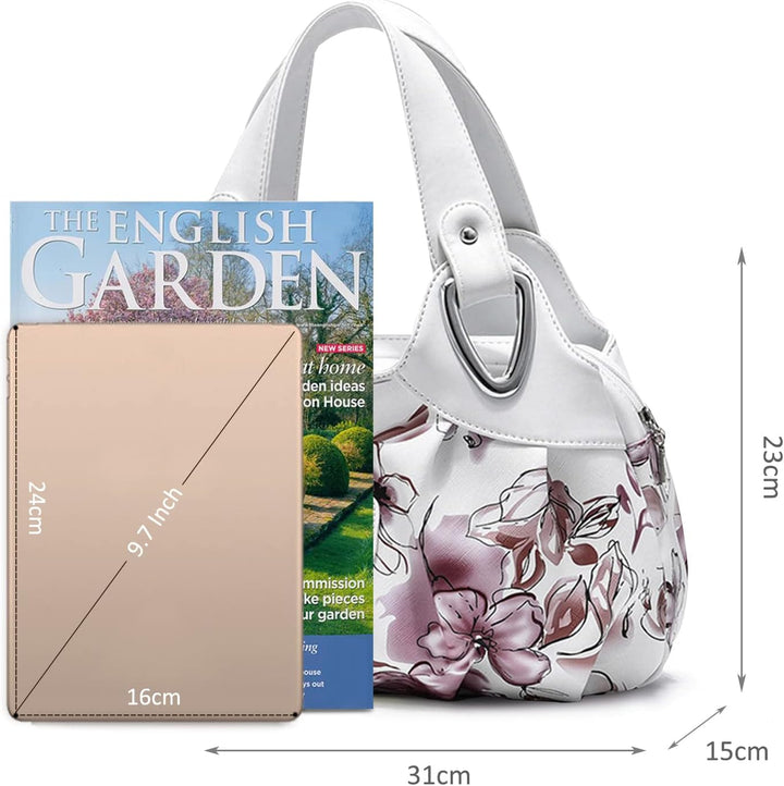 NICOLE &amp; DORIS Schultertasche Aktentasche Damen PU Leder Schick Shopper Handtasche Umhängetasche Tot