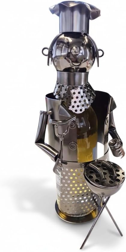 IK3057 Bierflaschenhalter Grillmeister Metall Anthrazit 27,5 cm Flaschenhalter Geschenk für Männer G