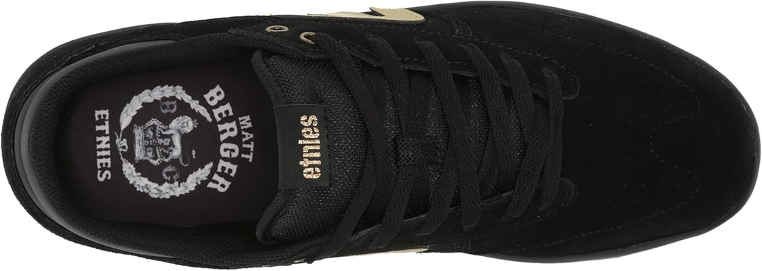 Etnies Herren Windrow Low Top Skateschuh 42.5 EU Schwarz Goldfarben, 42.5 EU Schwarz Goldfarben