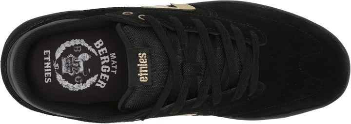 Etnies Herren Windrow Low Top Skateschuh 42.5 EU Schwarz Goldfarben, 42.5 EU Schwarz Goldfarben
