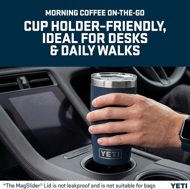 YETI Rambler Thermobecher 10 oz (295 ml) Black Forest Green – Kaffeebecher To Go, Thermotasse mit ab