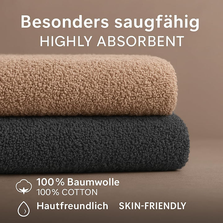 Betz 12 TLG. Handtuch Set Berlin 100% Baumwolle 2 Liegetücher 4 Handtücher 2 Gästetücher 2 Seiflappe