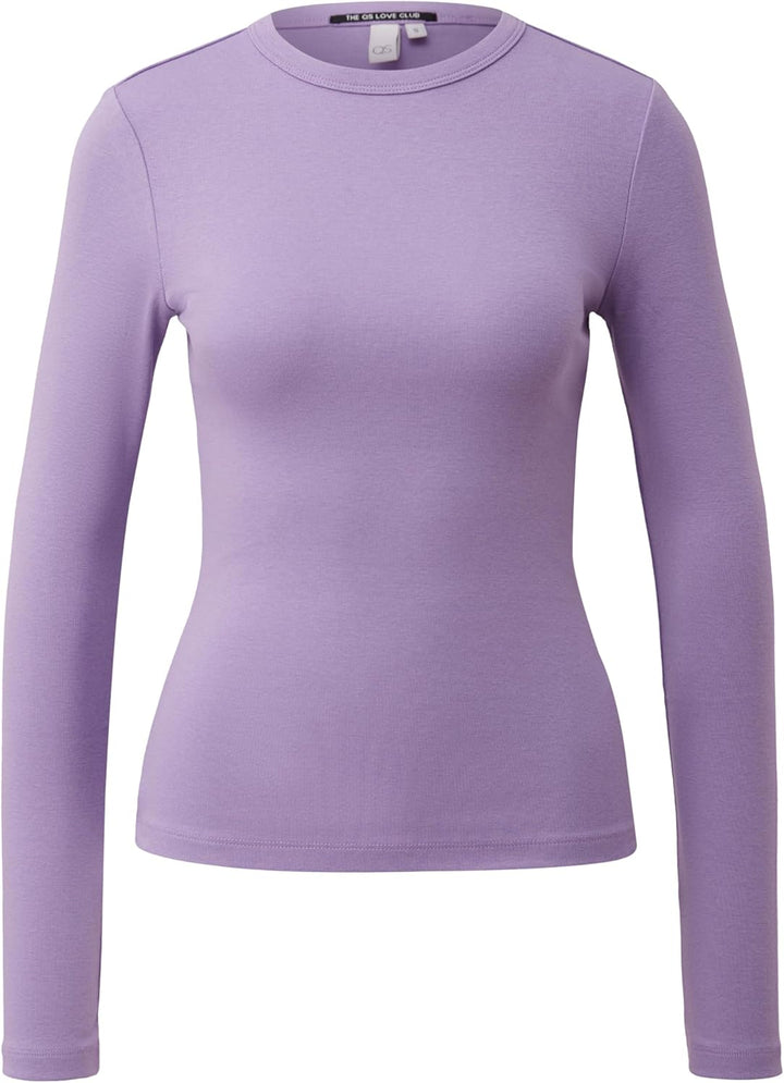 QS Damen Weiches Longsleeve Langarmshirt XL 5820_tiefblau, XL 5820_tiefblau