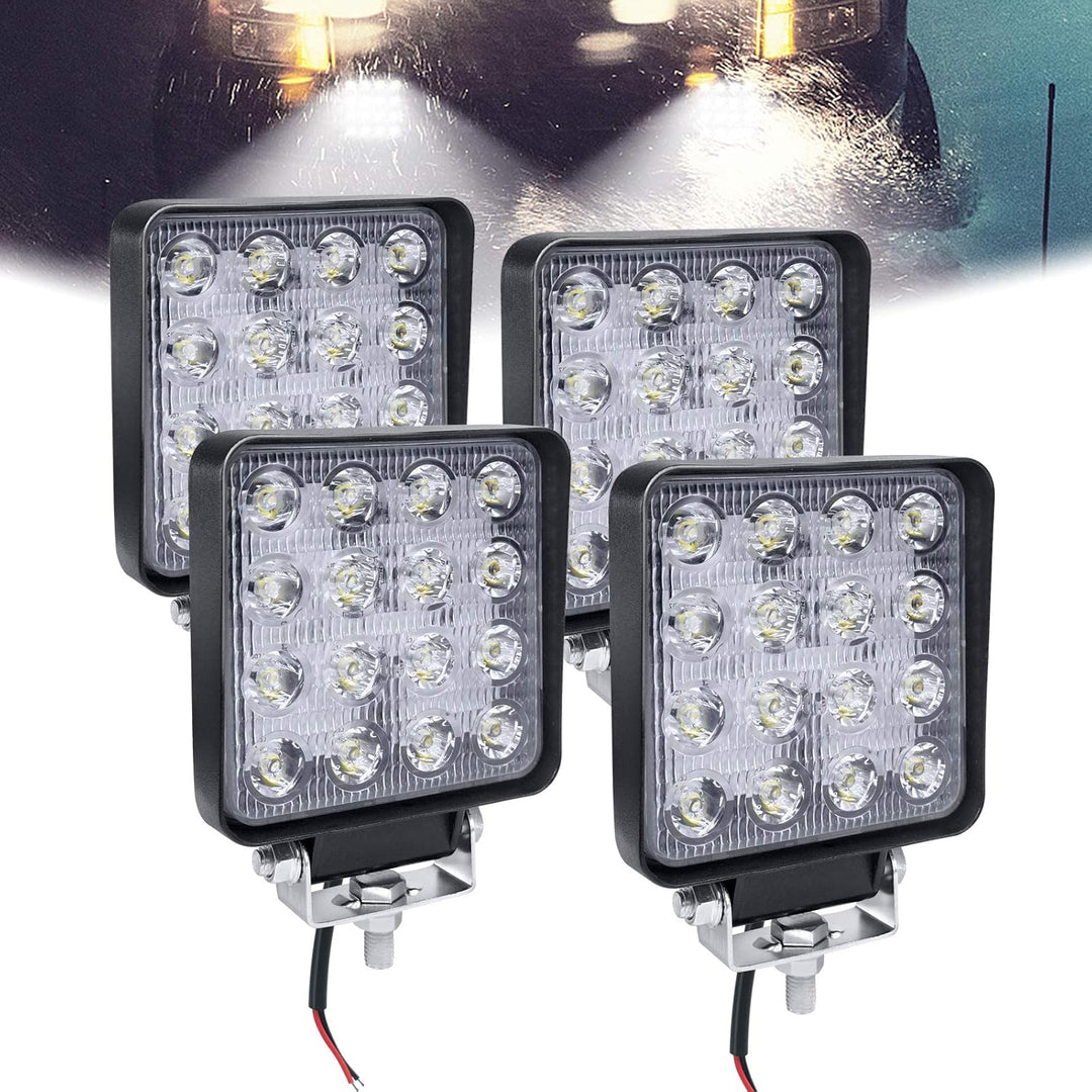 HENGMEI 48W LED Arbeitsscheinwerfer Reflektor Scheinwerfer Arbeitslicht LED Zusatzscheinwerfer Light