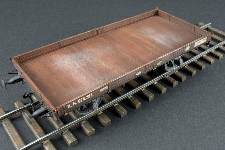 Mini Art 39004 1:35 Flachbett-Waggon 16,5t ungebremst - originalgetreue Nachbildung, Modellbau, Plas
