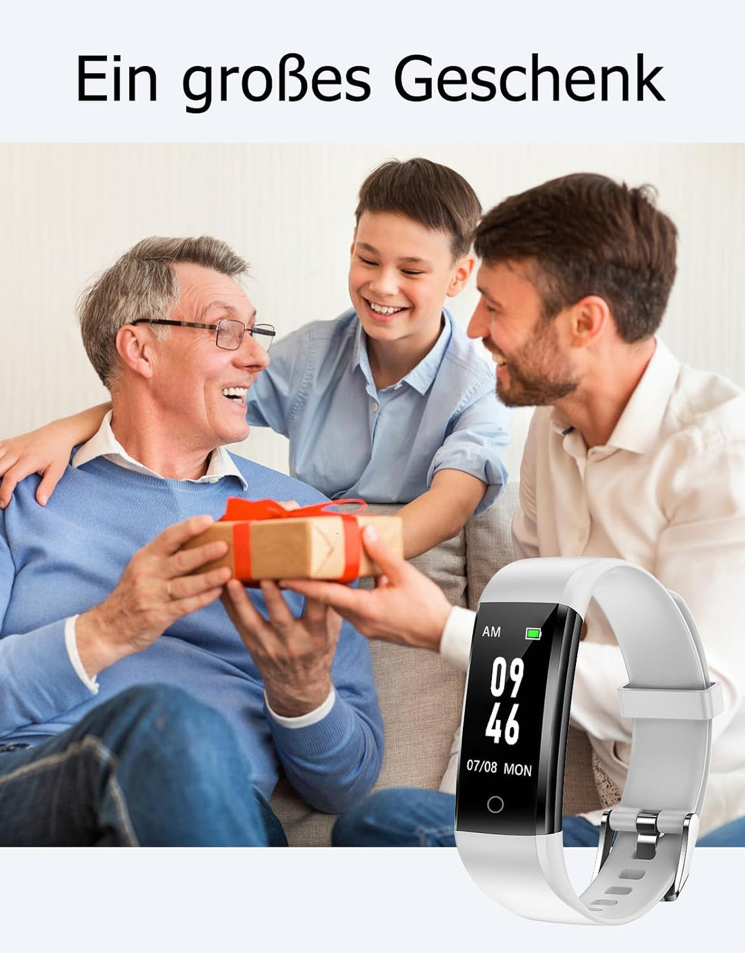 GRV Schrittzähler Uhr Ohne Bluetooth/App/Handy für Damen und Heren,Kinder Fitness Tracker Fitnessuhr