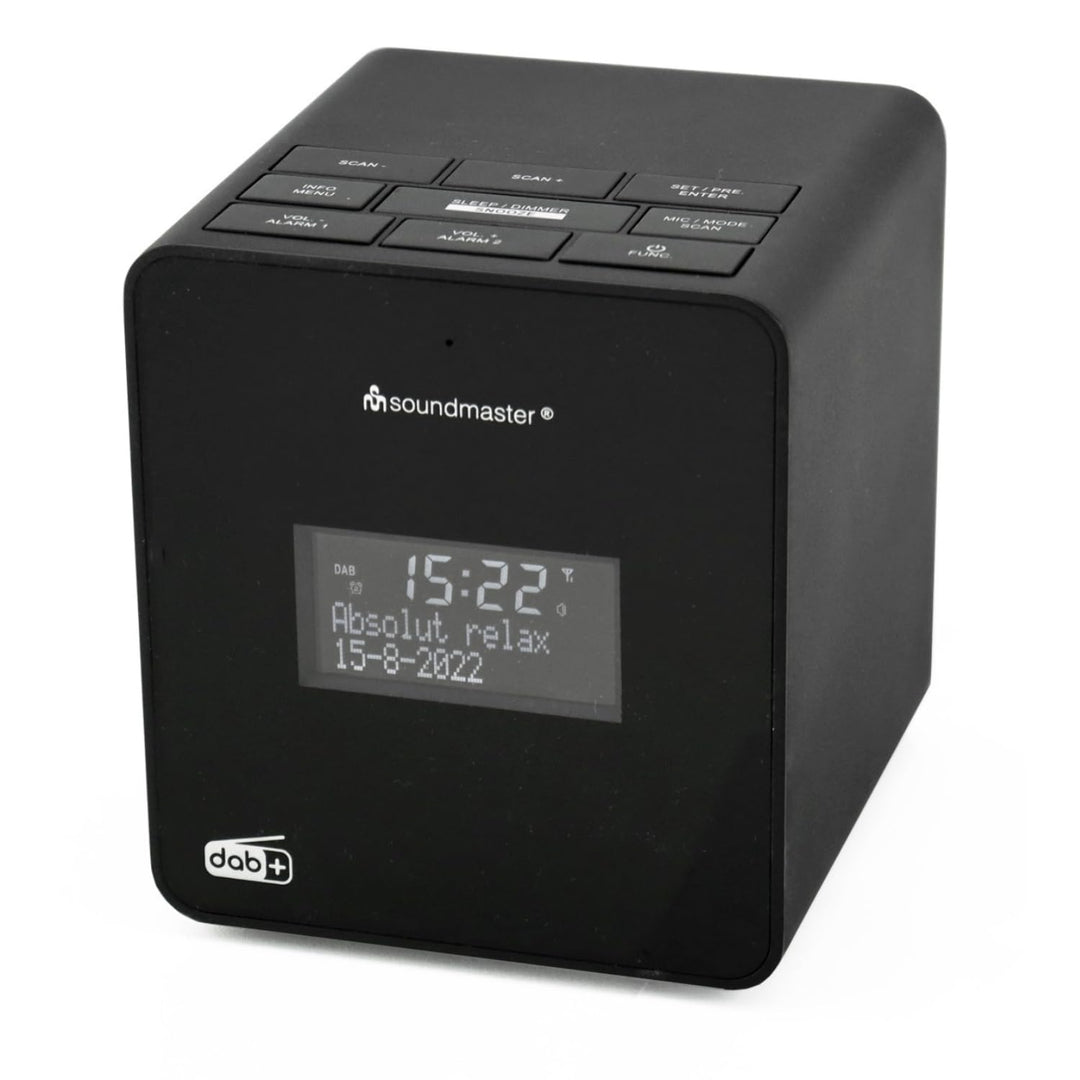 Soundmaster UR109SW Radiowecker Uhrenradio Wecker DAB+ UKW AUX-IN USB Ladefunktion individuelle Spra